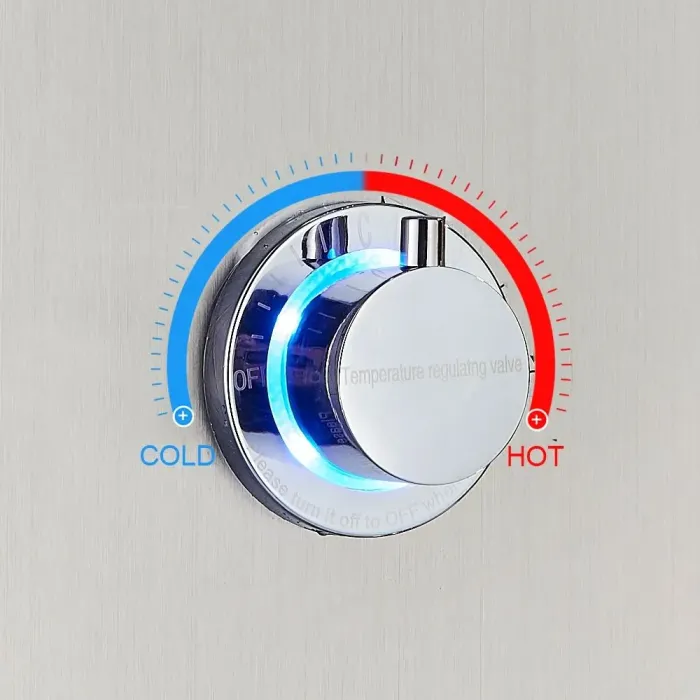 Гидромассажная Душевая Панель из Нержавеющей Стали Southlife Novo D'Oro. Цвет - Золото Мат 09